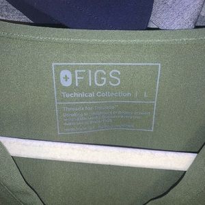 FIGS olive green one pocket scrub top